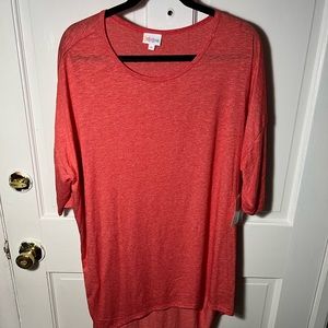 LuLaRoe XL coral Irma short sleeve tunic